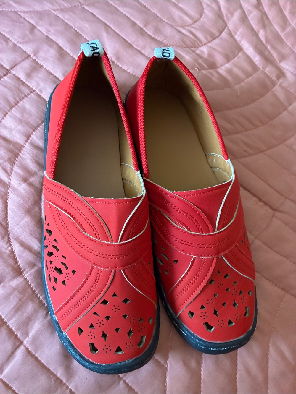 J’AOIOR shoesWomen's Red Slip on